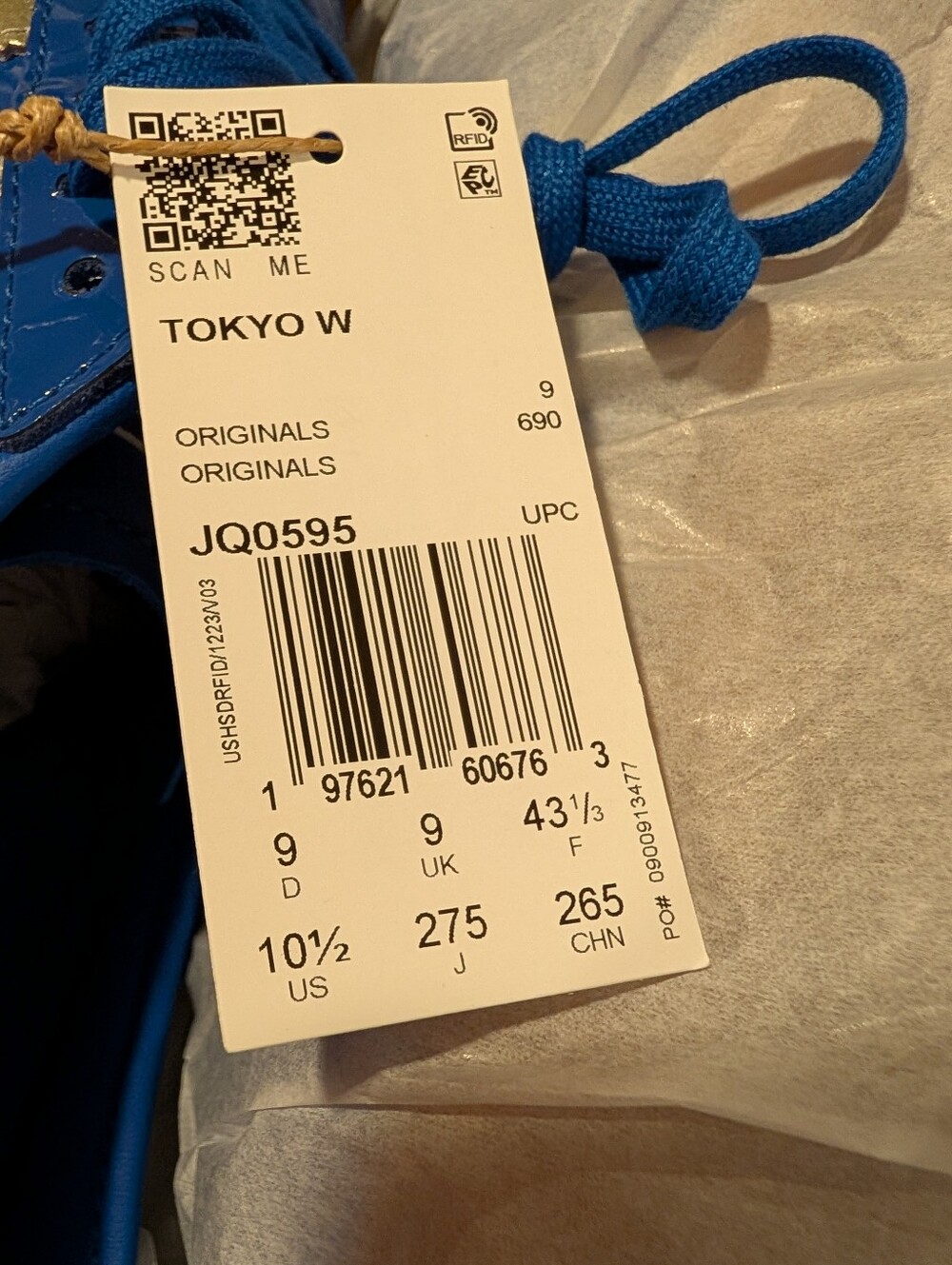 adidas Tokyo Royal Blue Patent Leather Women's 10.5 - Picture 7 of 8